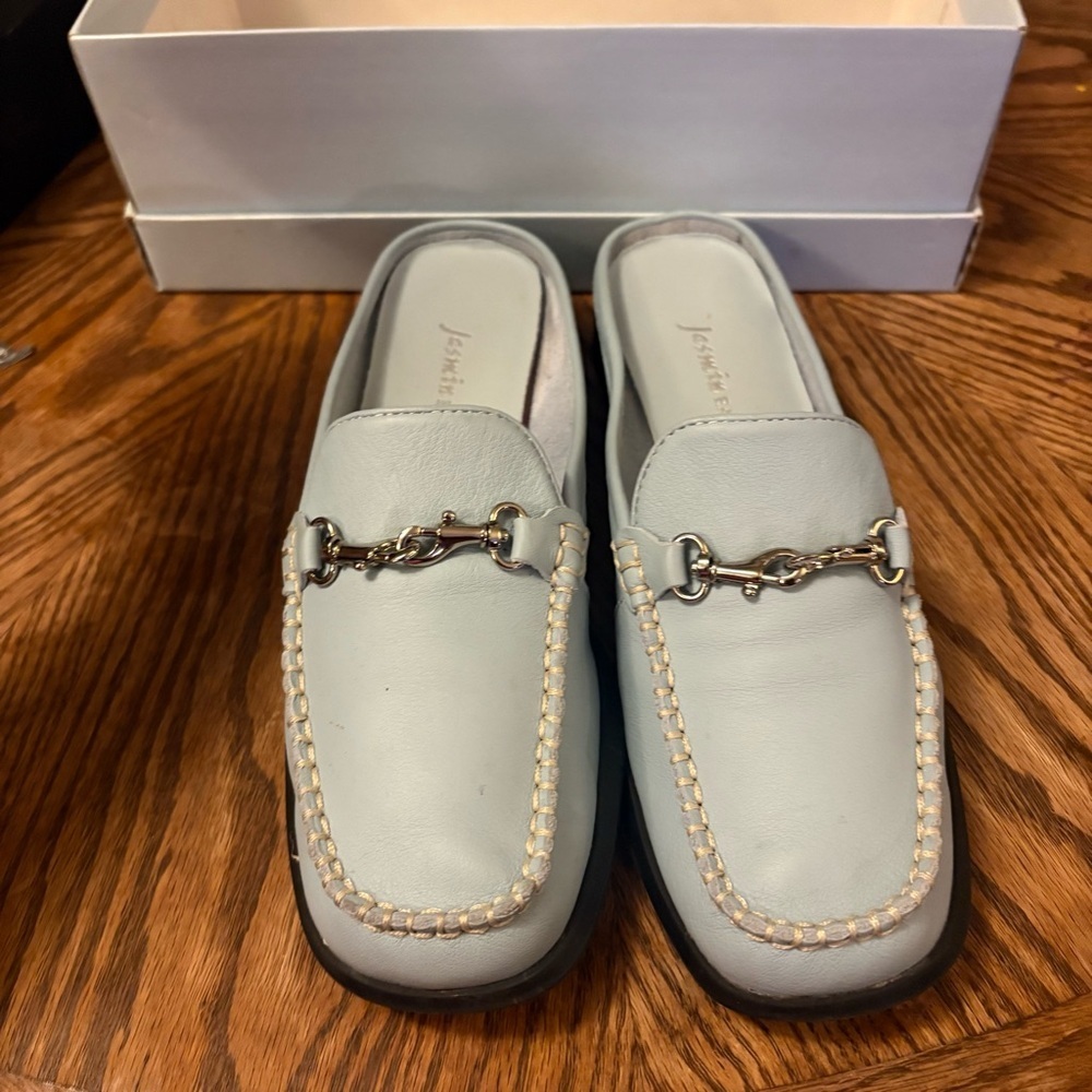 Jasmin East Light Blue Loafers 8.5